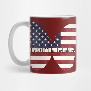 Eye Of The Beholder - Corner Butterfly Flag Mug